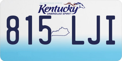 KY license plate 815LJI