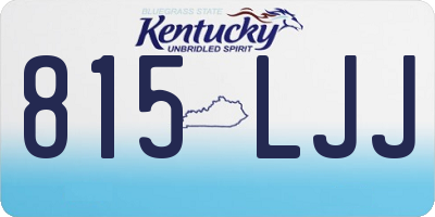 KY license plate 815LJJ