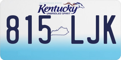 KY license plate 815LJK