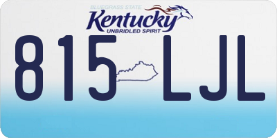 KY license plate 815LJL