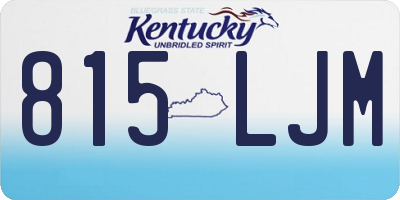 KY license plate 815LJM