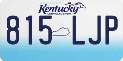 KY license plate 815LJP