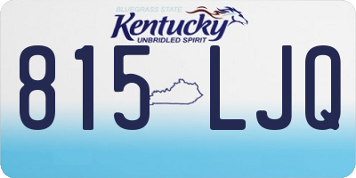KY license plate 815LJQ
