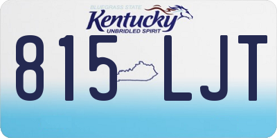 KY license plate 815LJT