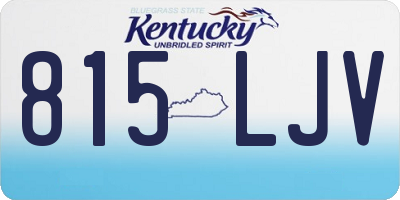 KY license plate 815LJV