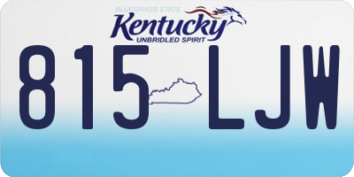 KY license plate 815LJW