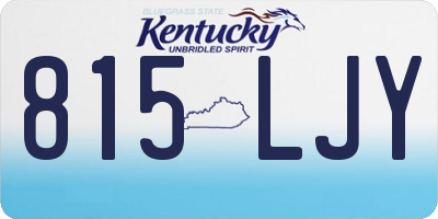 KY license plate 815LJY