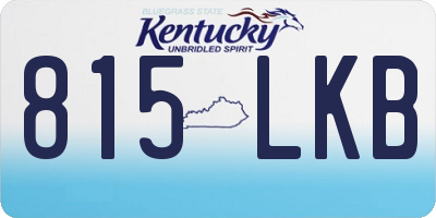KY license plate 815LKB
