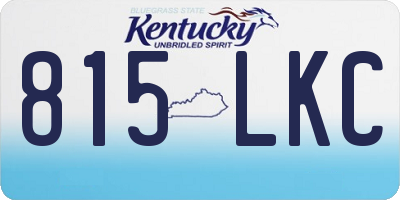 KY license plate 815LKC