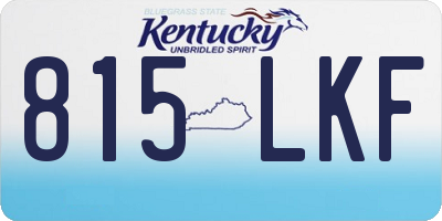 KY license plate 815LKF