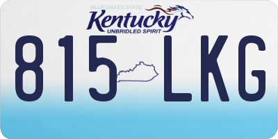 KY license plate 815LKG