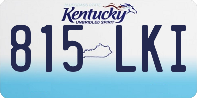 KY license plate 815LKI