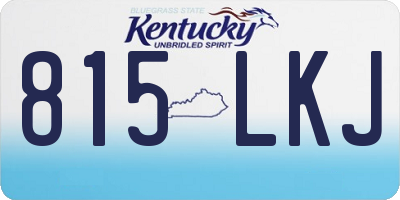KY license plate 815LKJ