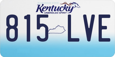 KY license plate 815LVE