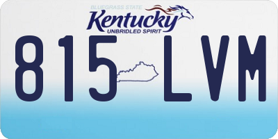 KY license plate 815LVM