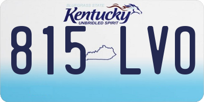 KY license plate 815LVO