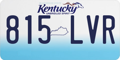 KY license plate 815LVR