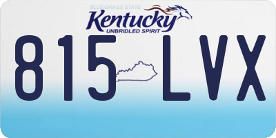 KY license plate 815LVX