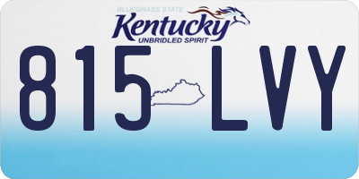 KY license plate 815LVY