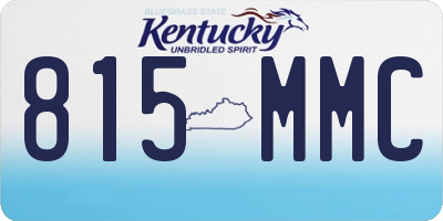 KY license plate 815MMC