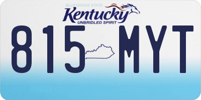 KY license plate 815MYT