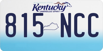 KY license plate 815NCC