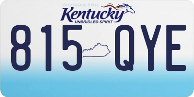 KY license plate 815QYE