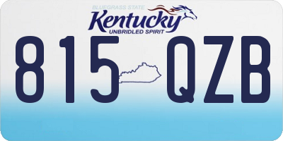 KY license plate 815QZB
