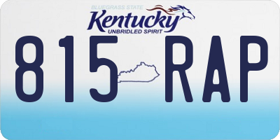 KY license plate 815RAP