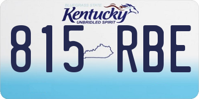 KY license plate 815RBE