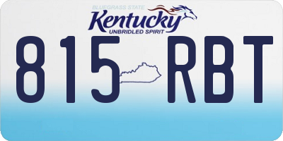 KY license plate 815RBT