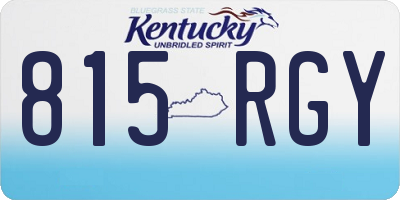 KY license plate 815RGY