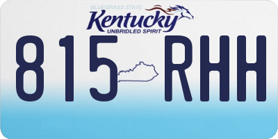 KY license plate 815RHH