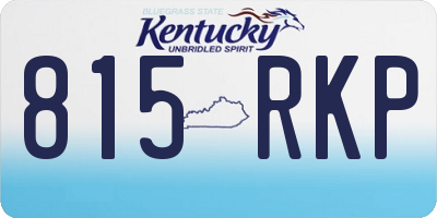 KY license plate 815RKP