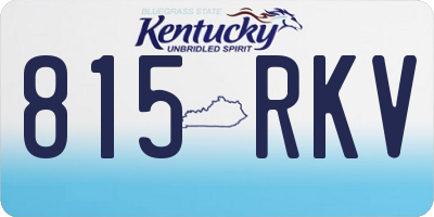 KY license plate 815RKV