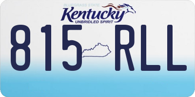 KY license plate 815RLL