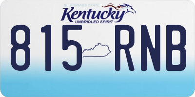 KY license plate 815RNB