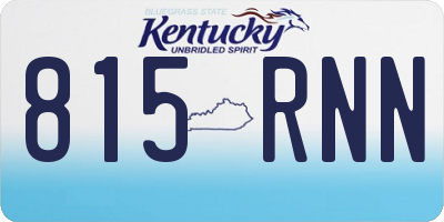 KY license plate 815RNN