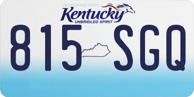 KY license plate 815SGQ