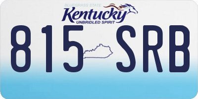 KY license plate 815SRB