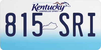 KY license plate 815SRI