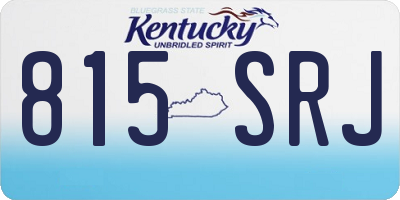 KY license plate 815SRJ