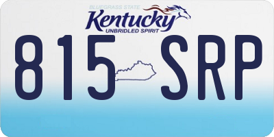 KY license plate 815SRP
