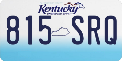 KY license plate 815SRQ