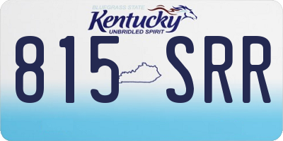 KY license plate 815SRR