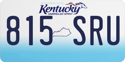 KY license plate 815SRU