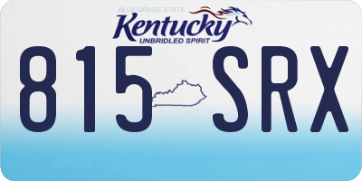 KY license plate 815SRX