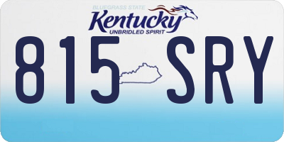KY license plate 815SRY