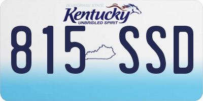KY license plate 815SSD
