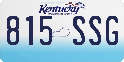 KY license plate 815SSG